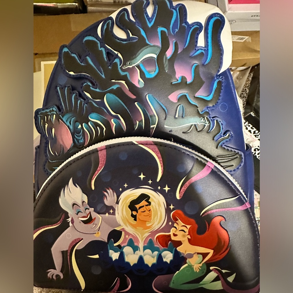 Loungefly Little Mermaid Ursula backpack and wallet